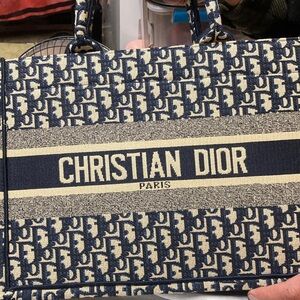Dior Navy and Beige Men's Briefcase